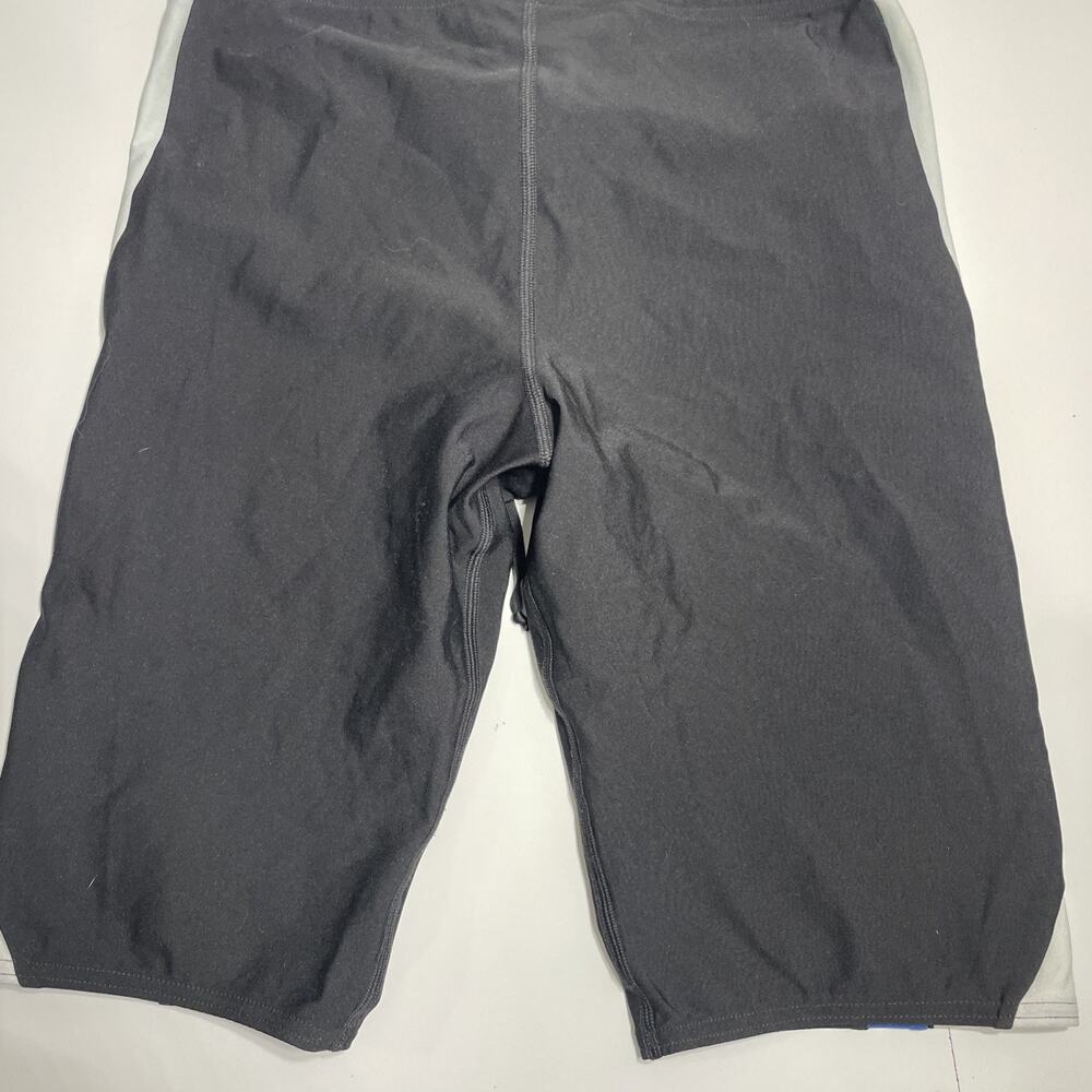 Mens Black wBlue White SPEEDO Competitive Swim Shorts 32 - Picture 10 of 11